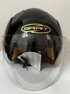 SPIRIT HELM MIT VISIER SCHWARZ GLÄNZEND Größe M LAGERFUND - Bild 1 von 4