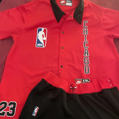 Michael Jordan Vintage Nike Bulls  3x  shooting jersey and 2x  Pants EUC! Cover