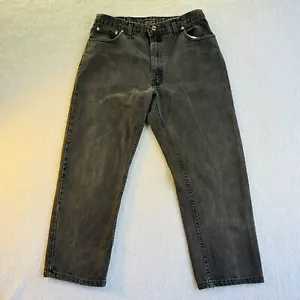 Gitano Vintage Mens Acid Wash Black Jeans Size 34x30 Logo Red Lines Made USA. - Picture 1 of 9