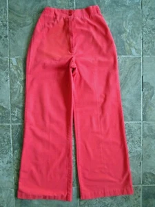 Vintage Angles Pandora Pants 24x28 Orange Red High Waist Wide Straight Leg Hippy - Picture 1 of 9