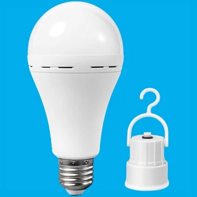 2x 9W =61W LED E27 Rechargeable Emergency Bulb & Portable Hanging Camping Light - Image 1 of 4