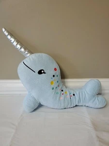 Narwhal Plush Stuffed Animal ABC Bakers Sparkle Rainbow 12" GUC - Picture 1 of 5
