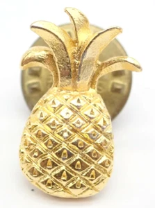 Ananas Anstecknadel Gold Ananas Pin Gastfreundschaft Pin Ananas Anstecknadel 3/4" hoch - Bild 1 von 11