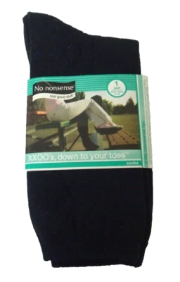 Calcetines No Nonsense negros de moda Argyle Stitch 4-10 NUEVOS EN PAQUETE Foto 1 de 2