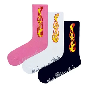 3 Paar Flammenfeuersocken/Sportsocken/Spaßsocken/Unisex Socken/Weihnachtsgeschenke - Bild 1 von 4