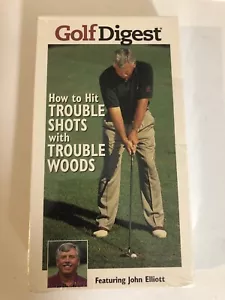 How To Hit Trouble Shots With Troubled Woods VHS Tape Golf Digest Sealed S1A - Imagen 1 de 3
