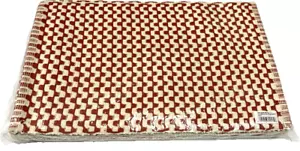 Clubhouse 10 pz Tovagliette da Tavolo Rosso/Crema 100% Cotone Lavabile 19x13" Nuove - Foto 1 di 9