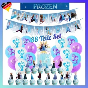 FROZEN GEBURTSTAG DEKO SET ⭐️38 Tlg. Die Eiskönigin Party Ballons Cupcake Topper - Bild 1 von 13