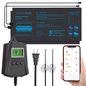 Seedling Heat Mat 2Pcs Waterproof +Digital Thermostat 110V Indoor Outdoor Plant - Picture 1 of 12