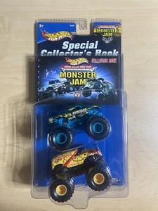 Hot Wheels Monster Jam Special Collector's Book 2 Truck Set NIP - Picture 1 of 2
