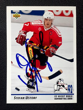 STEFAN USTORF RC AUTHENTIC AUTOGRAPH 1992-93 UPPER DECK 92-93 NO 371      91595