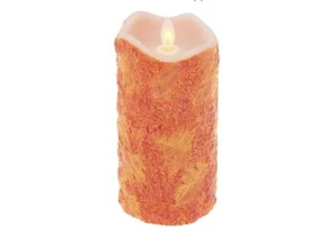 Candle Impressions Carved Leaf Flameless Candle 6” NEW - Picture 1 of 5