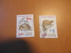 2 timbres n 2722 et 2723 espèces protégées oblitérés