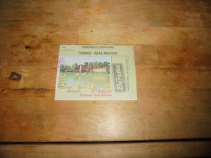 BIGLIETTO TICKET TORINO CALCIO - REAL MADRID SEMIFINALE COPPA UEFA CURVA SCIREA - Picture 1 of 1