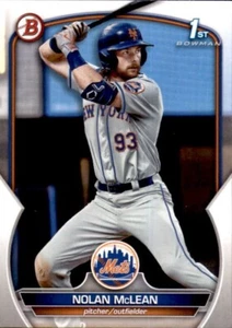 LOT OF 20 2023 BOWMAN DRAFT 1ST BASE PROSPECT BD96 NOLAN McLEAN NEW YORK METS RC - Picture 1 of 2