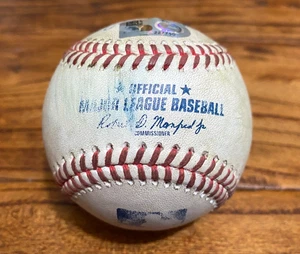 Santiago Espinal Reds Game Used DOUBLE Baseball 5/10/2025 Hit + Astros Okert K - Picture 1 of 5