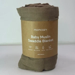 Momcozy Baby Muslin Swaddle Blanket 120x120cm Breathable Natural Skin Friendly - Picture 1 of 3