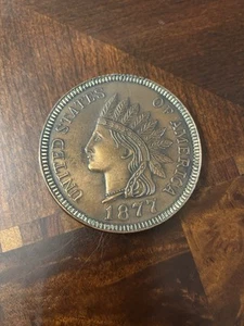 Hebilla de cinturón tipo moneda de centavo cabeza india vintage - Imagen 1 de 2