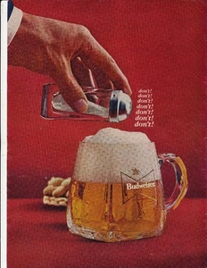 Anuncio de revista - 1965 - Cerveza Budweiser - Imagen 1 de 1