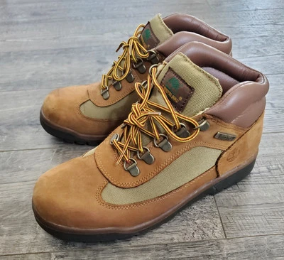 Timberland Field Botas de Encaje de Cuero Medio Alto Marrón Jóvenes Niños Talla 6 Para Mujer 7.5 Foto 1 de 4