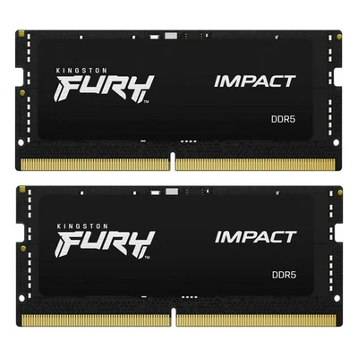 Kingston FURY Impact 32GB Kit (2x16GB) DDR5-5600 CL40 SO-DIMM Arbeitsspeicher - Bild 1 von 3