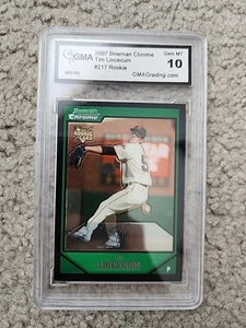 2007 Bowman Chrome Tim Lincecum Rookie Card #217 GMA 10 MT San Francisco Giants - Picture 1 of 2