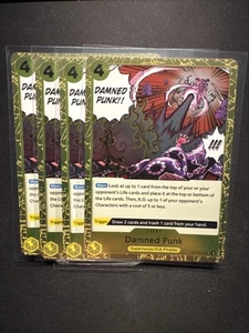 4x One Piece OP10-116 R Damned Punk English Foil Playset TCG - Picture 1 of 1