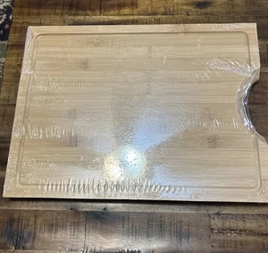Bamboo Cutting Board With Folding Aluminum Legs 16”x12” New - Picture 1 of 8