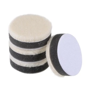 4pcs 2" Wool Felt Sponge Polishing Pad Hook Loop Buffing Wheel Fine Polishing - Picture 1 of 7