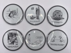 Lot de 6 sous-verres à boisson dessin animé THE NEW YORKER quincaillerie restauration. Animaux. - Photo 1/7