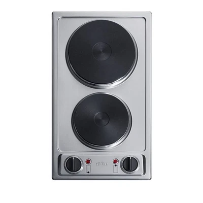 Summit CSD2B115 12 дюймов Вт 2 горелки электрическая варочная панель - нержавеющая сталь - Изображение 1 из 3