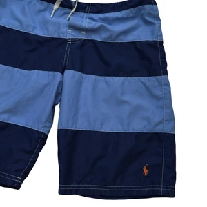 Polo Ralph Lauren Swim Trunks Boys Size Large 14-16 Board Shorts Blue Pony - Picture 1 of 5