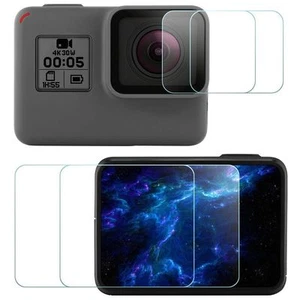 2X GoPro Hero 7 6 5 Camera Tempered Glass LCD Screen + Lens Protector Foils - Picture 1 of 6