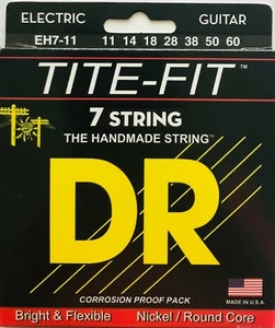 DR EH7-11 Tite Fit Electric Guitar Strings; 7-string set gauges 11-60 - Picture 1 of 1