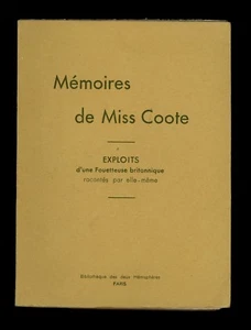 Losfeld vers 1959 Mémoires de Miss Coote Fouetteuse Spanking fessée bdsm - Picture 1 of 1