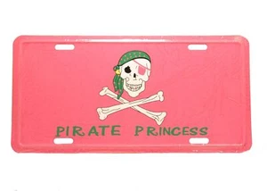 Pirate Princess Pink Aluminum Auto License Plate Car Truck Tag Metal Sign New - Picture 1 of 1
