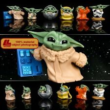 Anime Movie SW BABY YODA 6pcs set funny cute PVC Figure Statue Toy Gift
