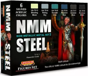 Lifecolor #LFC-CS54 Steel Non-Metallic Metal Set 2 Matt Colors Figures Set - Imagen 1 de 1