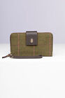 Ladies Tweed Clutch Purse Womens Leather & Wool Wallet Purses Bags 2 Colours
