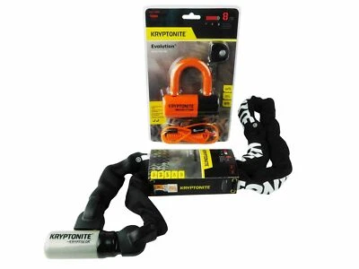 Kryptonite Evolution Series 4 Disc Lock Orange 915 w/ 5ft Integrated Chain - Image 1 of 4