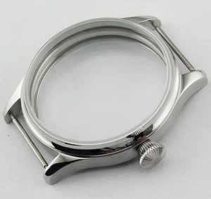 Estuche de acero estéril 44mm ajuste eta 6497/6498 Gaviota ST36 movimiento parnis RELOJ - Imagen 1 de 6