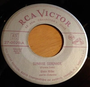 Glenn Miller & His Orchestra 45 Sunrise Serenade / Moonlight Serenade reissue - Picture 1 of 2