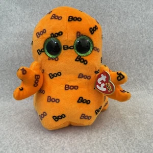 Peluche Ty Halloween Ghoulie 9" Ghost Sparkle Eyes 2016 con etiqueta - Imagen 1 de 6
