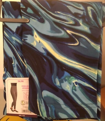 Leggings al Tobillo No Boundaries Azul Abstracto Gamuza Talla XXL (19) - Nuevos.     (B15) Foto 1 de 4