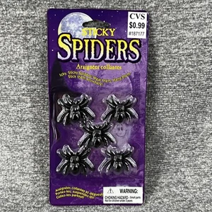 Vintage Icky Sticky Spinnen Halloween Dekor Neu aus altem Lagerbestand 5 Stück 1996 - Bild 1 von 3