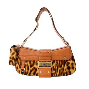 DIOR Columbus Leopard Pony Hair Shoulder Bag - Picture 1 of 24