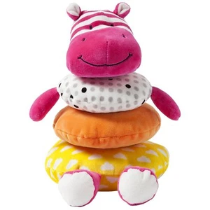 Manhattan Toy Hippo Stacking Toy giggle Stacker Pink Orange Yellow Cloth 9m+ NEW - Picture 1 of 3