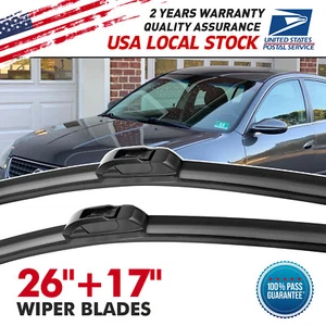 Front Windshield Wiper Blades Pair 26"+17" All Season For Subaru Forester 12-16 - Picture 1 of 13