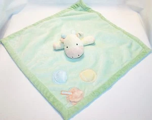 Just One Year I Love Mommy Green Lovey Security Blanket Cow Plush 18" x 18" - Picture 1 of 5