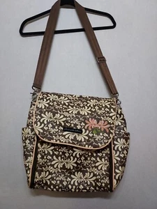 Petunia Pickle Bottom Large Diaper Bag Backpack Embroidered Baby Chic Pink Lined - Picture 1 of 16